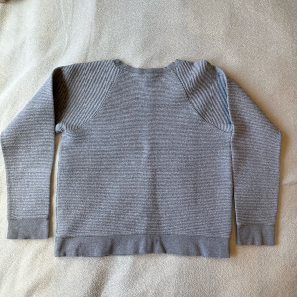 J. Crew Light Gray Ribbed Knit Top - Picture 1 of 4